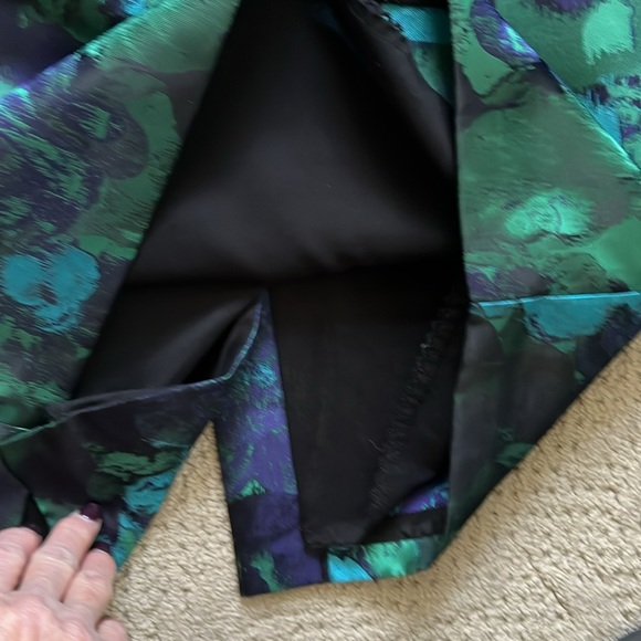 Anthropologie Leifsdottir Water Garden Black Lace & Teal Floral Sheath Size 0 - Picture 13 of 15